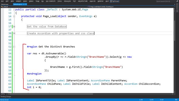 Get the Distinct Branches